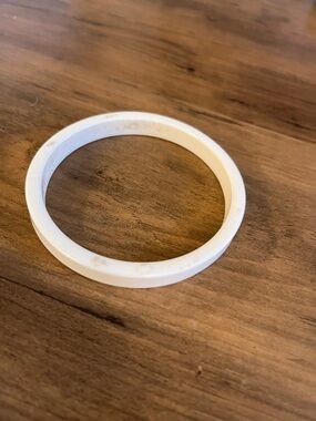 Simple White Silicone Bangle Bracelet